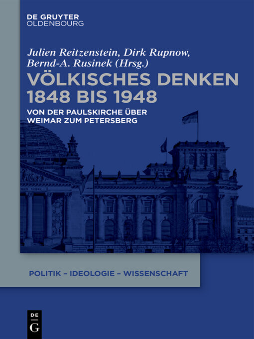 Title details for Völkisches Denken 1848 bis 1948 by Julien Reitzenstein - Available